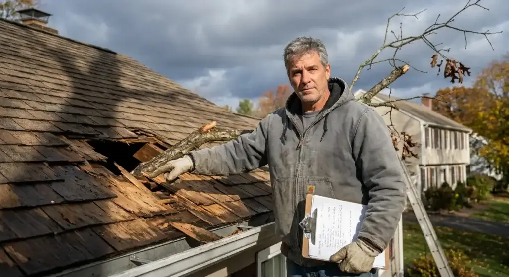 storm damage roof repair Connecticut for local service businesses