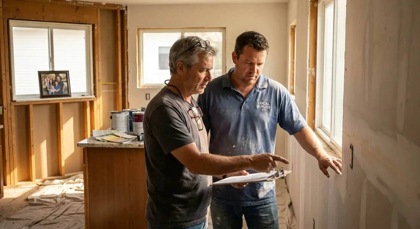 home renovation contractor Ledyard CT on a job site for local service businesses