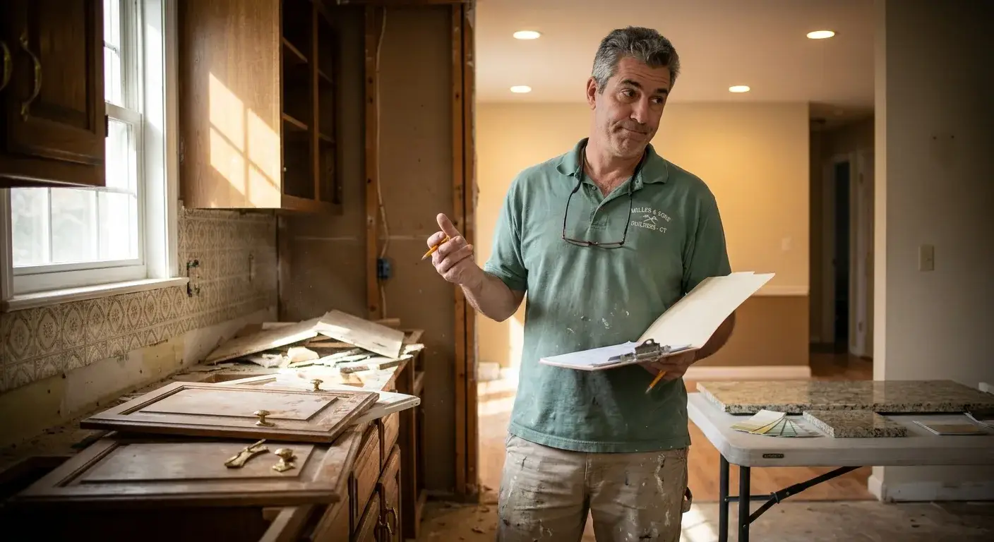 kitchen remodel cost Connecticut on a job site for local service businesses